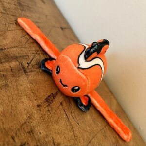 Orange Clown Fish Plush Stuffed Animal Slap Bracelet Toy 8.5" Saltwater Sea Ocea
